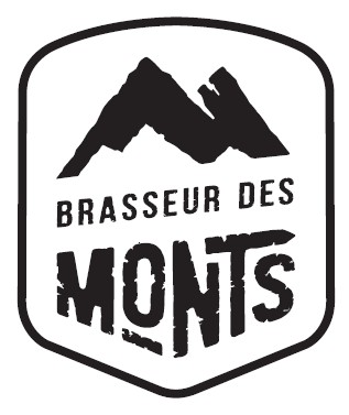 Logo avec montagnes noires et texte "Brasseur des Monts".