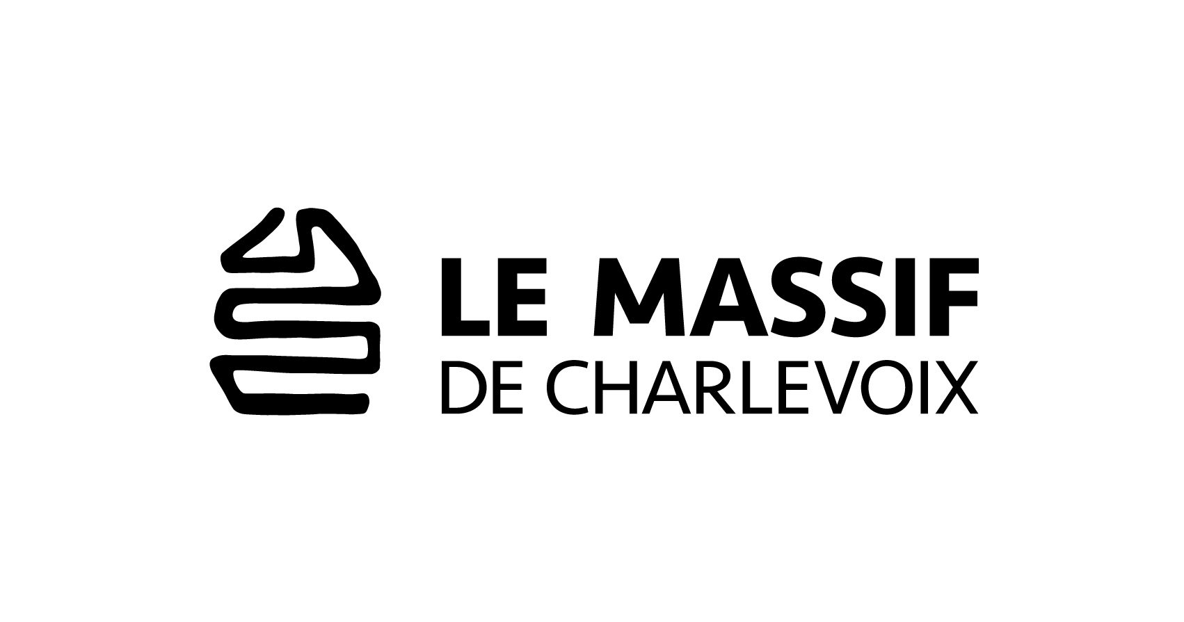Logo du Massif de Charlevoix en noir