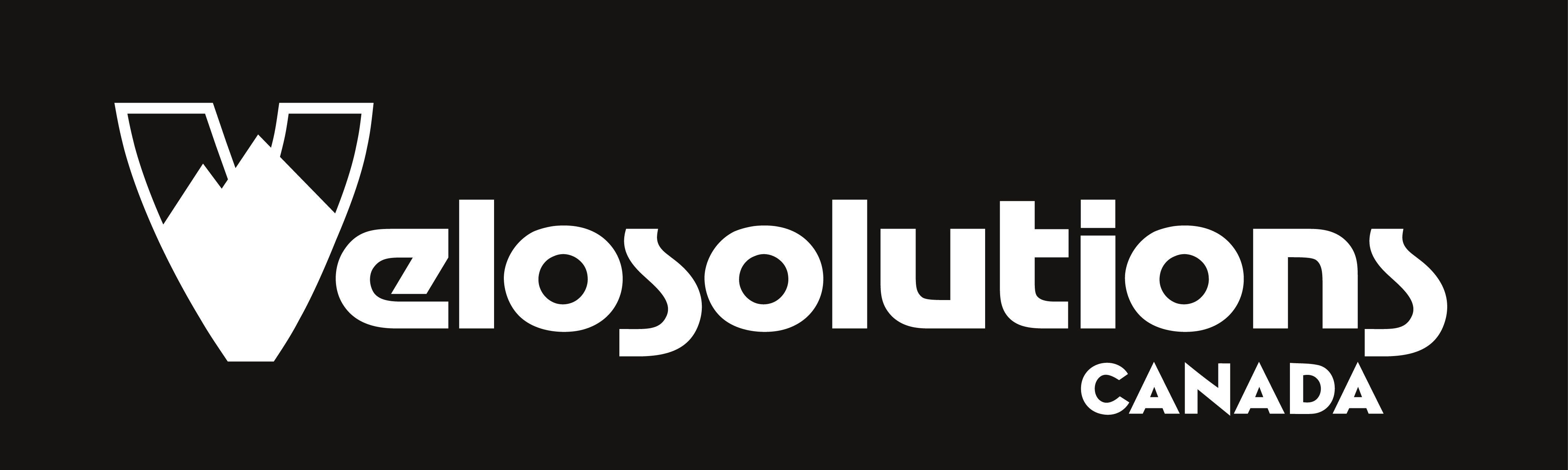 Logo Velosolutions Canada sur fond noir.