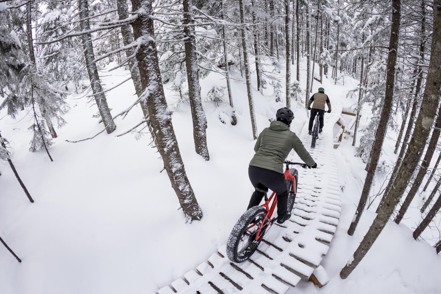 Fat biking sur la neige